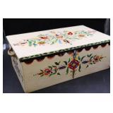 Antique Toleware Chest 21.5 x 13 x 8