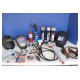 Welding Cart, Helmet, Gauges, Rods