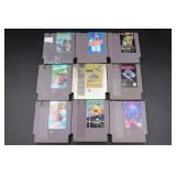 9 Vintage Nintendo Game Cartridges