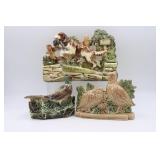 3 McCoy Pottery Hunting Planters