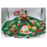 Vintage Retro Christmas Sequined Skirt & Ornaments