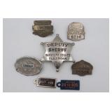 IL Sheriff Badge & 1915, 1930-32 Chauffeur Pins
