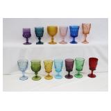 Assorted Vintage Pattern Glass Goblets