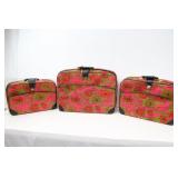 Retro 3 Pc Set Ladies Luggage