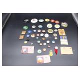 Assorted Political & Advertising Buttons Pins