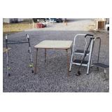 Card Table, Stool, Canes, Walker