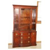Vintage Federal Style Mahogany China Cabinet