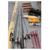Rods & Reels, Tackle Boxes, Lures, Rod Holders