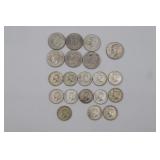 7 Eisenhower Dollar & 13 Kennedy Half Dollar