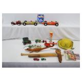 Toy cars,  Trucks, Bats, Toy Guns, Bow