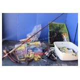 Fenwick FF858(damaged) & Reels, Knives, Worms