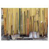 Garden Tools, Scythe, Rakes, Shovels, Posts