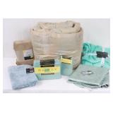 Queen Comforter, New Sheets, Throws & Rug