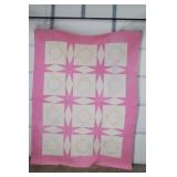 Handmade Quilt with Embroidered Panels