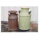 2 Milk Cans 1- Ashley Milk Co