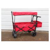 Red Collapsible Wagon w/removable Sun Shade