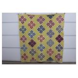 Hand & Machine Made Quilt Yellow
