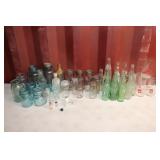 Soda Bottles, Glass Top Jars, 7 Up Glasses