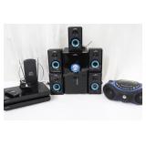 2 Sony DVD players, radio,Befree surround system