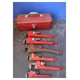 Fuller, Ridgid, Assorted  Pipe Wrenches