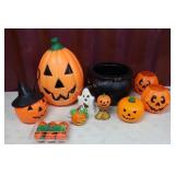 Vintage Blow Mold Pumpkin, Halloween Decorations