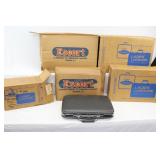 5 Vintage Hard Side Suitcases Luggage