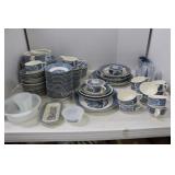 Currier & Ives Plates Bowls Cups Glasses