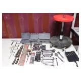 Craftsman Work Stool, Sockets, Wrenches, Hex