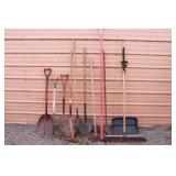 Garden Tools, Pole Trimmer, Shovel, Broom