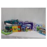 Bath Tissue, Paper Towels, Puffs, Wipes, Trash