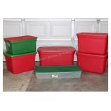 6 Red & Green Totes