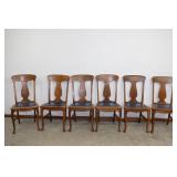 6 Antique Oak Chairs