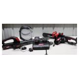 Hyper Tough Chain Saw, Blower, Chargers, Batteries