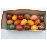 16 Colored Alabaster Eggs