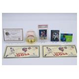 Sammy Sosa Signed Baseball, Cards, Envelope