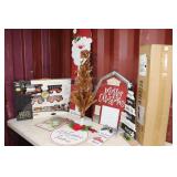 New Christmas Decor- Gold Tree, Train, Signs