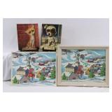 2 Vintage Gig Big Eye Prints & 2 Paint By Numbers