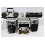 Assorted Stereos, Boom Box, Speakers