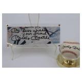 Mickey Mantle Autographed Baseball & Cut Photo