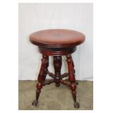 Antique Glass Ball & Claw Organ Stool