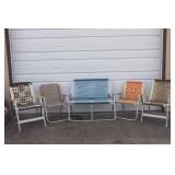 Aluminum Frame Lawn Chairs w/Woven Seats