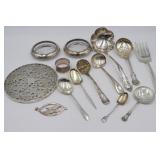 Sterling Silver Spoons, Coasters, Ornament