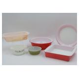 Pink Pyrex & iridescent Extras