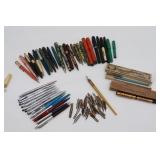 Assorted Old Fountain Pens, Pencils