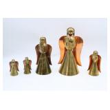 Copper Brass Angels Candle Holders