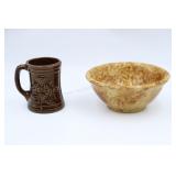 Heavy Spongeware Bowl & Stein