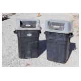 Rubbermaid 34 Gallon Trash Cans