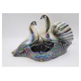 2 Doves iridescent Paint TV Lamp