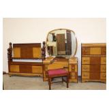 Antique Waterfall Style Bedroom Set