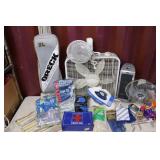 Oreck Vacuum, Fans, Iron, Cleaning Supplies